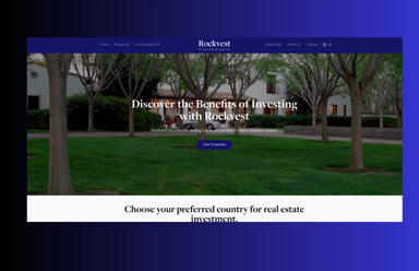 screenshot of project Rockvest RealEstate